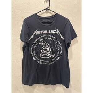 Metallica Classic Tee Vintage Snake Size S Black